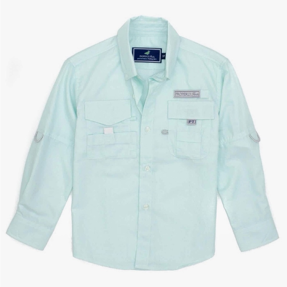 Properly Tied Aqua Performance Fishing Button Down with Long/Short Sleeves